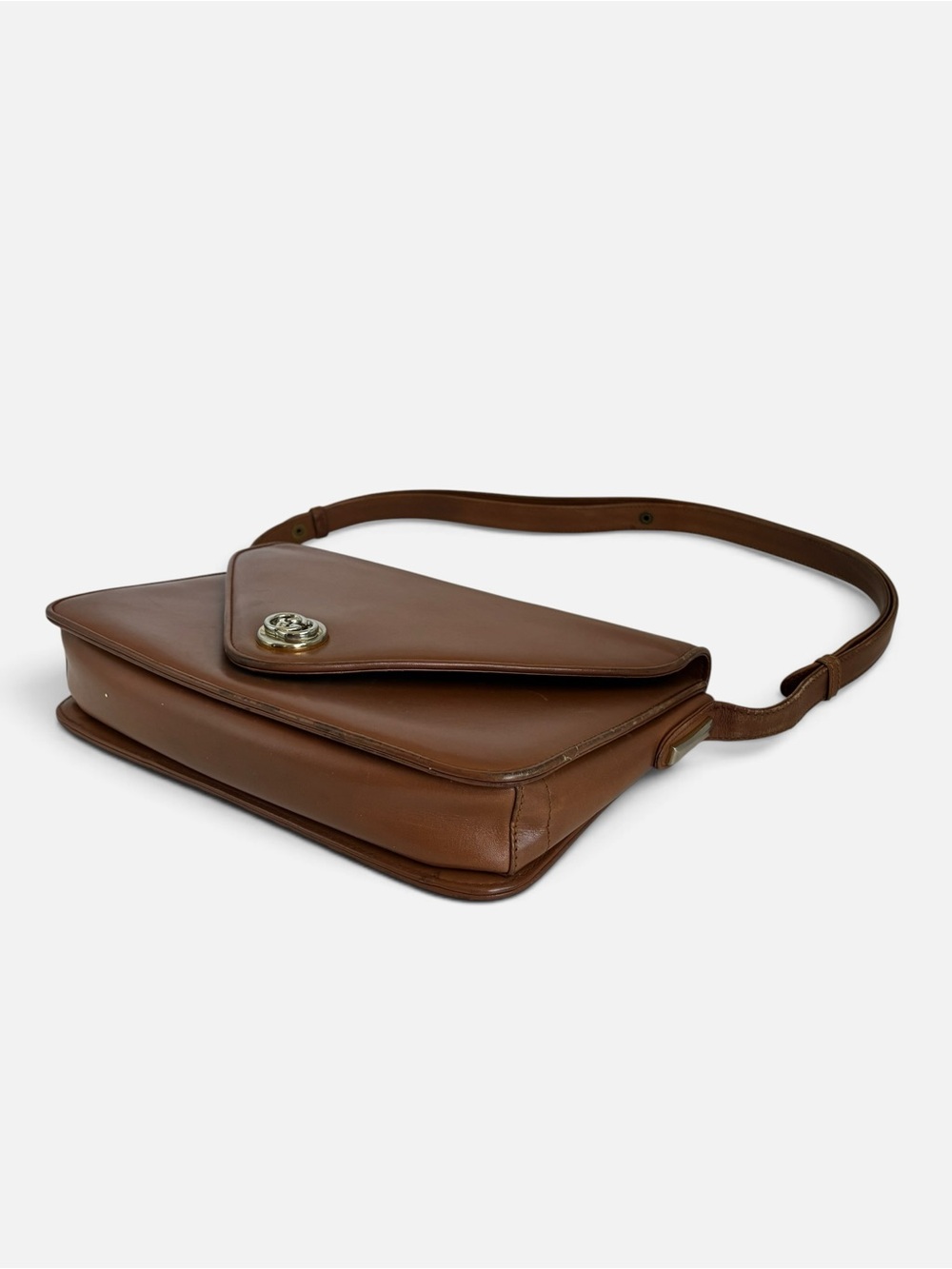 Gucci Tan Brown Leather Shoulder Bag with Gold Hardware - Picture 7 of 9